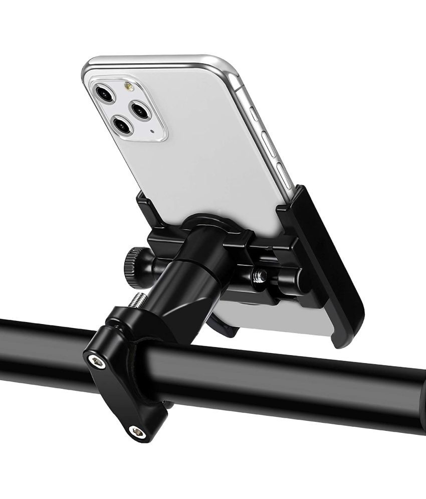     			Bike Mobile Holder | Handlebar Mobile Phone Mount Holder with 360 Rotation for Motorcycle-Bike-Scooter-Bicycle-Cycle Ideal for Maps and GPS Navigation (Metal Handlebar)