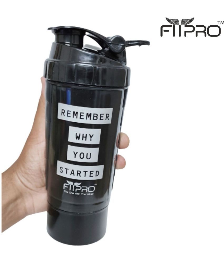     			FitPro Plastic Black 500 mL Shaker ( Pack of 1 )