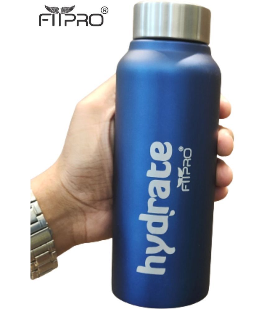     			FitPro Stainless Steel Blue 750 mL Bottle ( Pack of 1 )