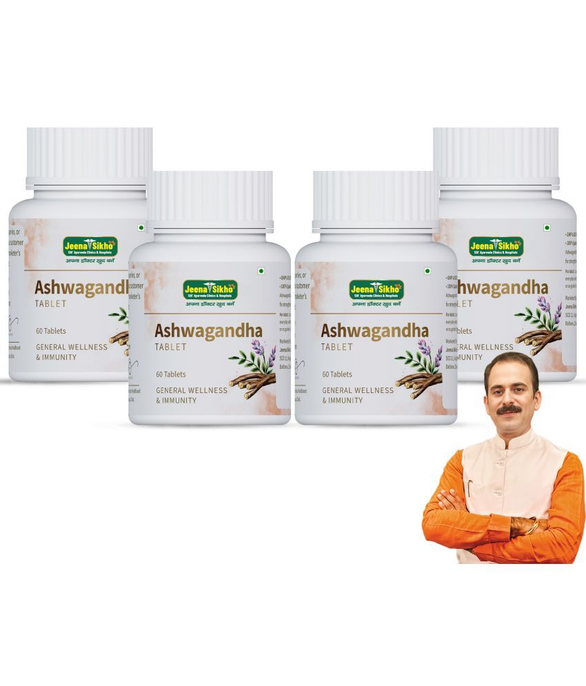     			Jeena Sikho Ashwagandha Tablets | Naturally Helps In Stress Management, 60 Tablets (Pack of 4)