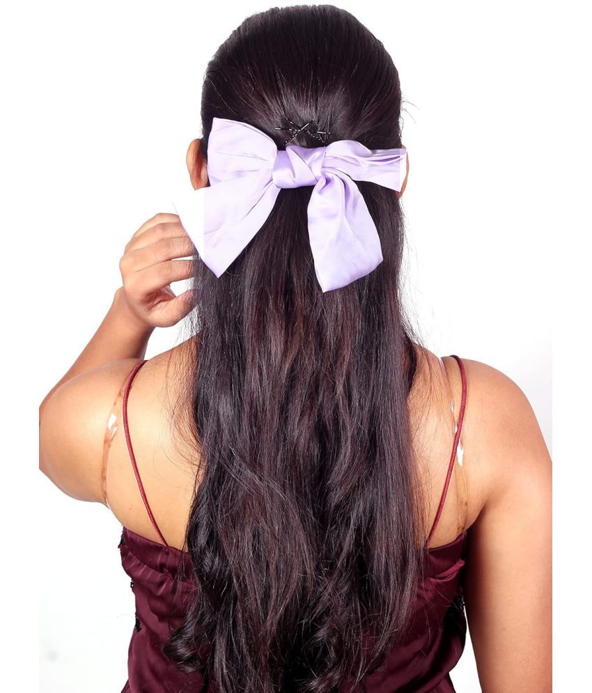     			RITZKART Purple Hair Ribbons ( Pack of 1 )