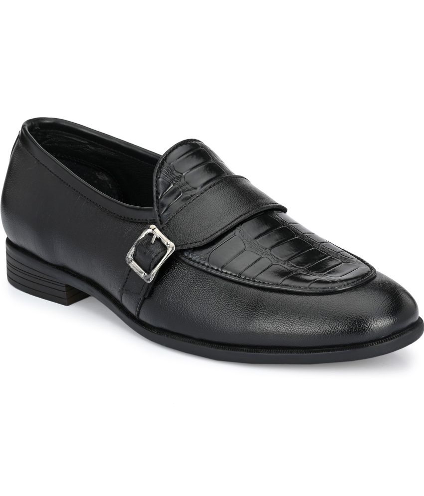     			San Frissco Black Men's Slip On Formal Shoes