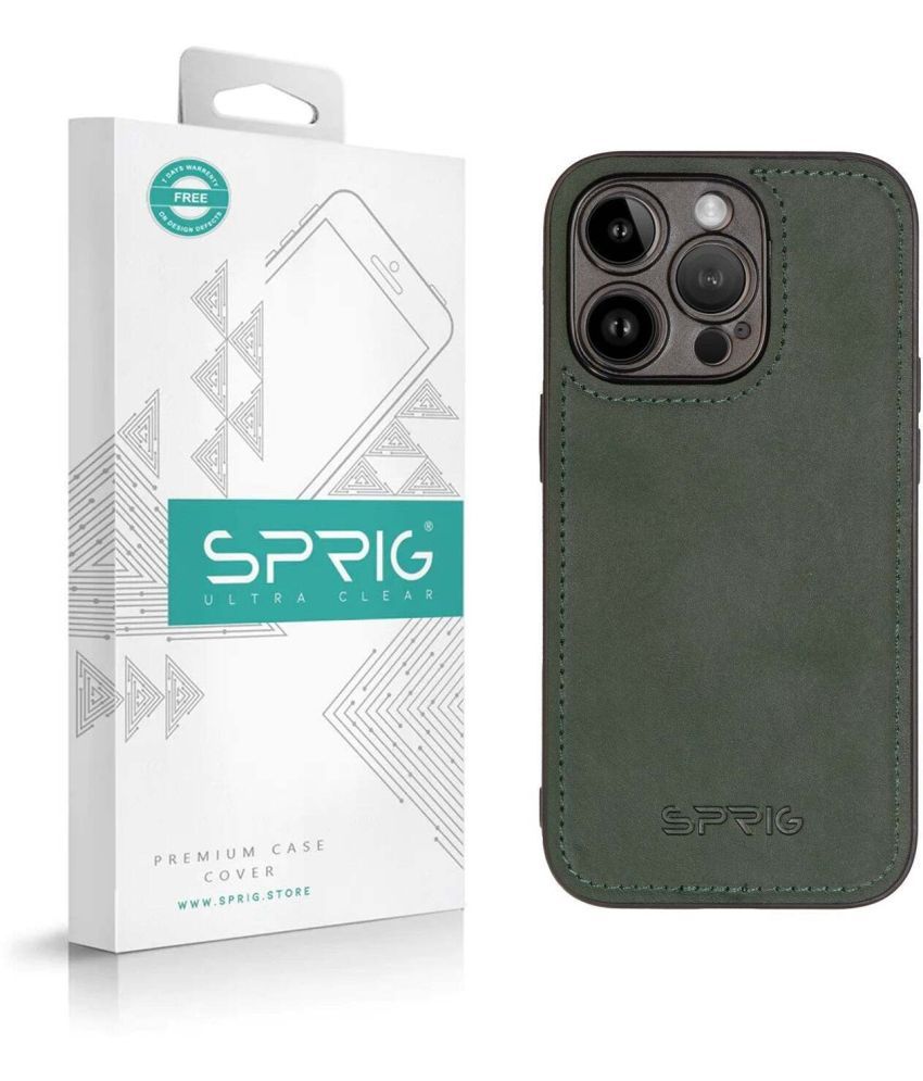     			Sprig Plain Cases Compatible For Leather Apple Iphone 14 Pro ( Pack of 1 )