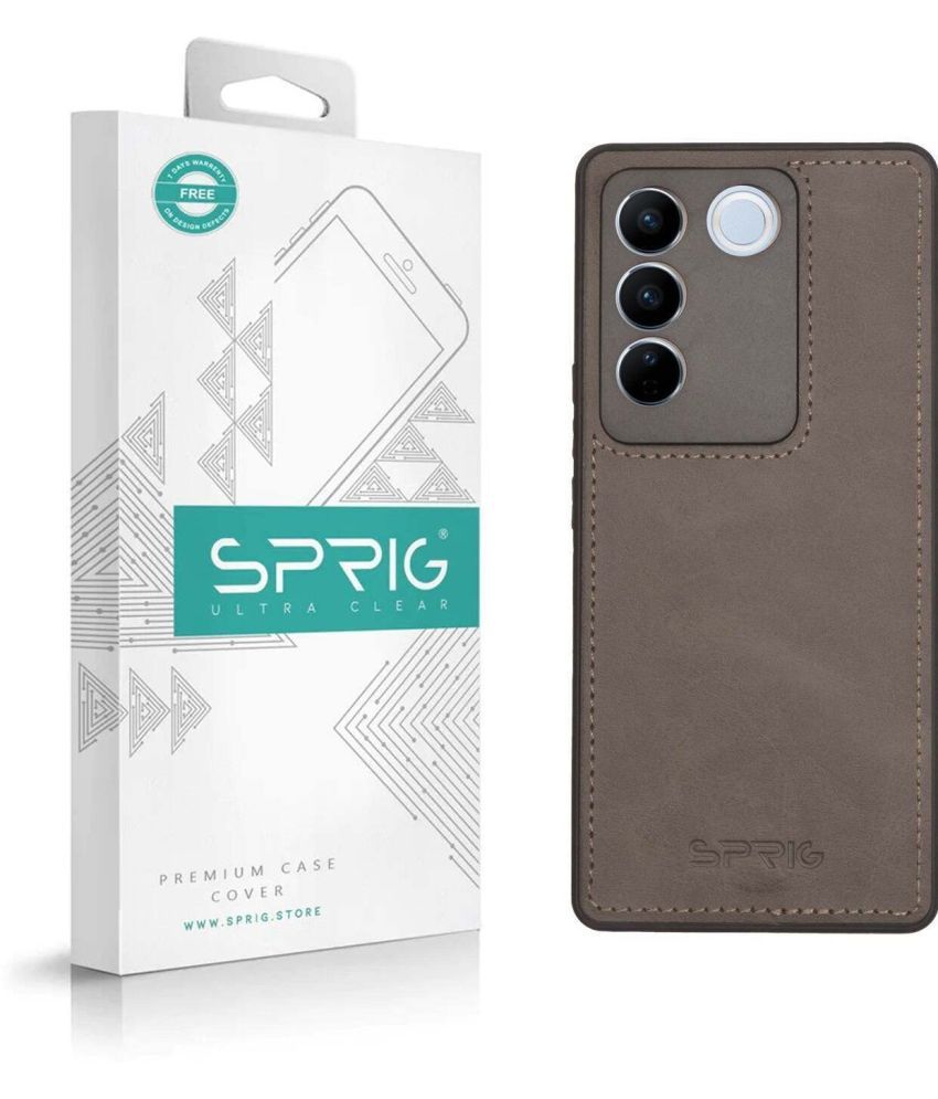     			Sprig Plain Cases Compatible For Leather Vivo V27 Pro 5G ( Pack of 1 )