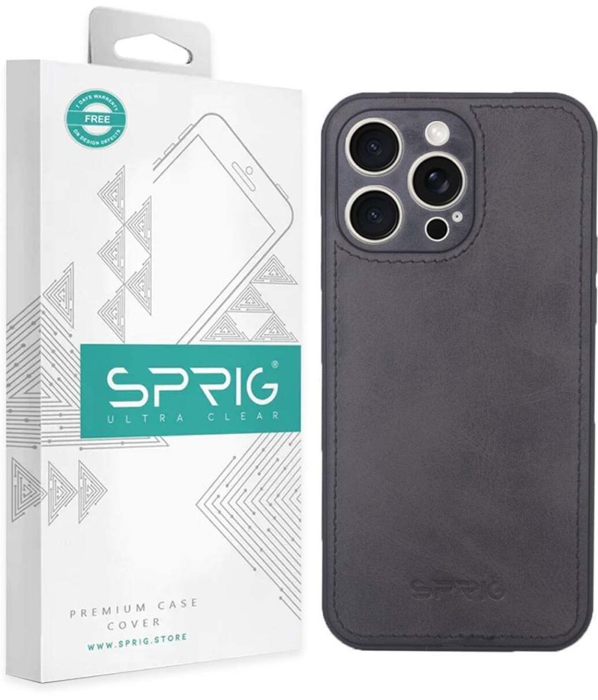     			Sprig Plain Cases Compatible For Leather Apple Iphone 15 Pro ( Pack of 1 )