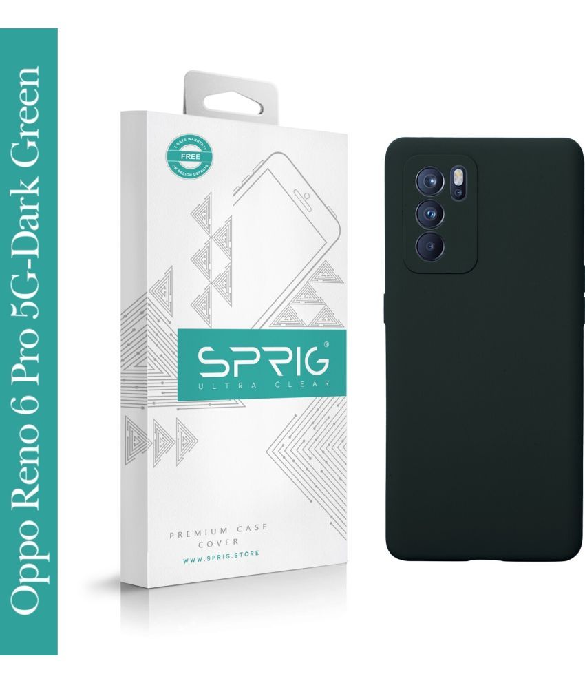     			Sprig Plain Cases Compatible For Silicon Oppo Reno 6 Pro ( Pack of 1 )