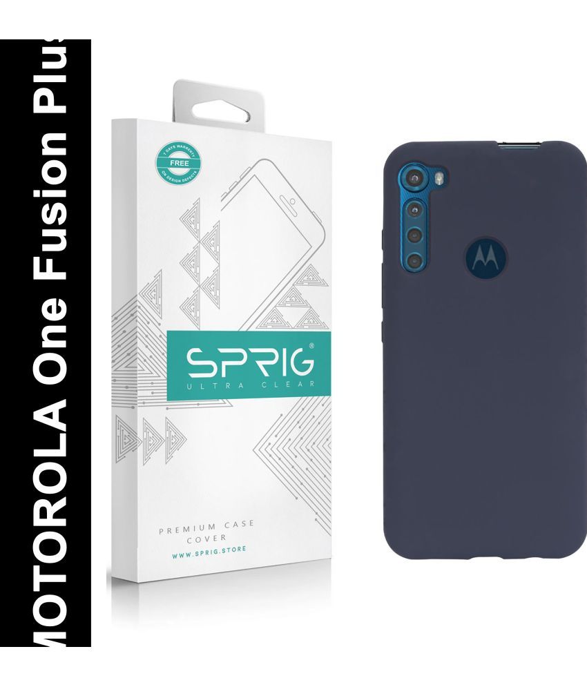     			Sprig Plain Cases Compatible For Silicon Motorola One Fusion Plus ( Pack of 1 )