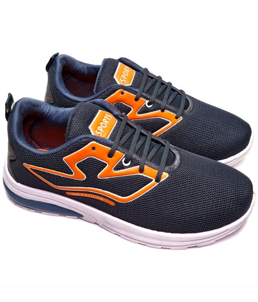     			AIRCON Dark Grey,Orange Men's Sports Running Shoes