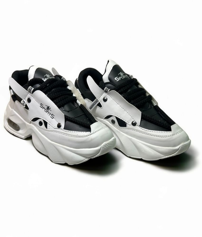     			Akiko ACTIVE CORE White Men's Sneakers