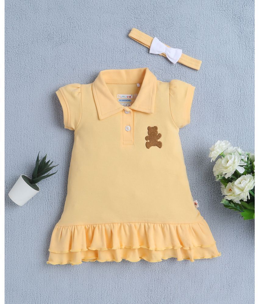     			BUMZEE Pack of 1 Baby Girls Cotton Dress ( Yellow )