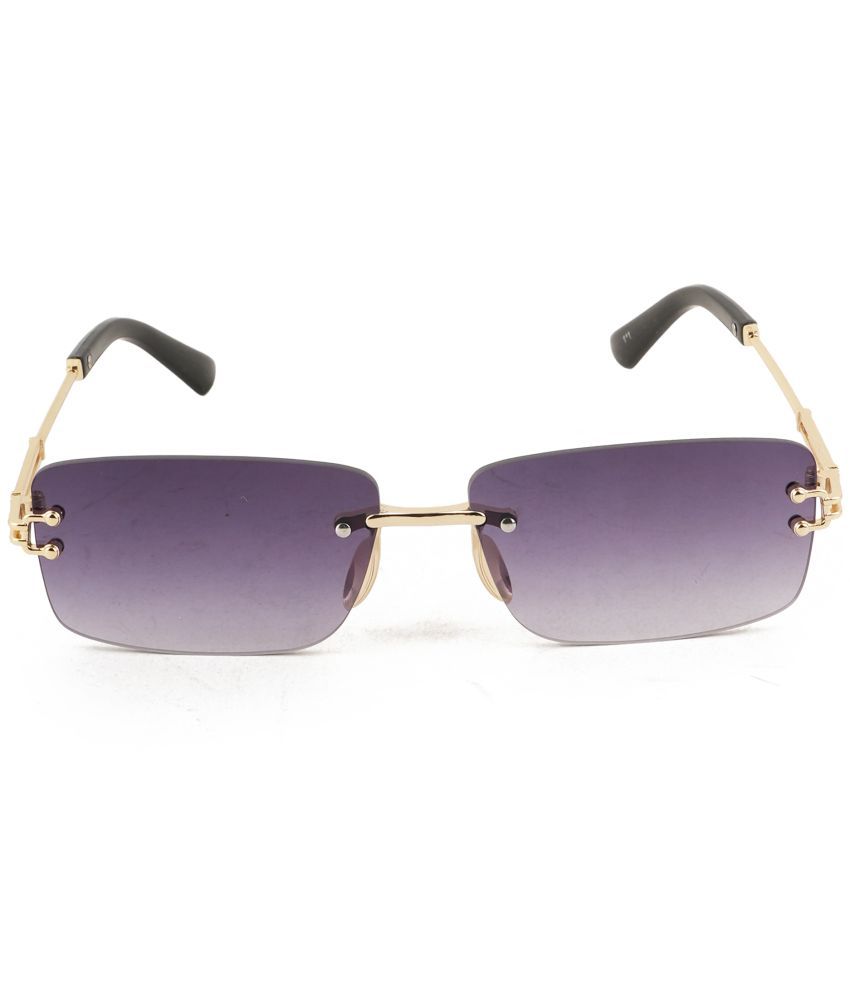     			Bayberry Gold Rectangular Sunglasses ( Pack of 1 )