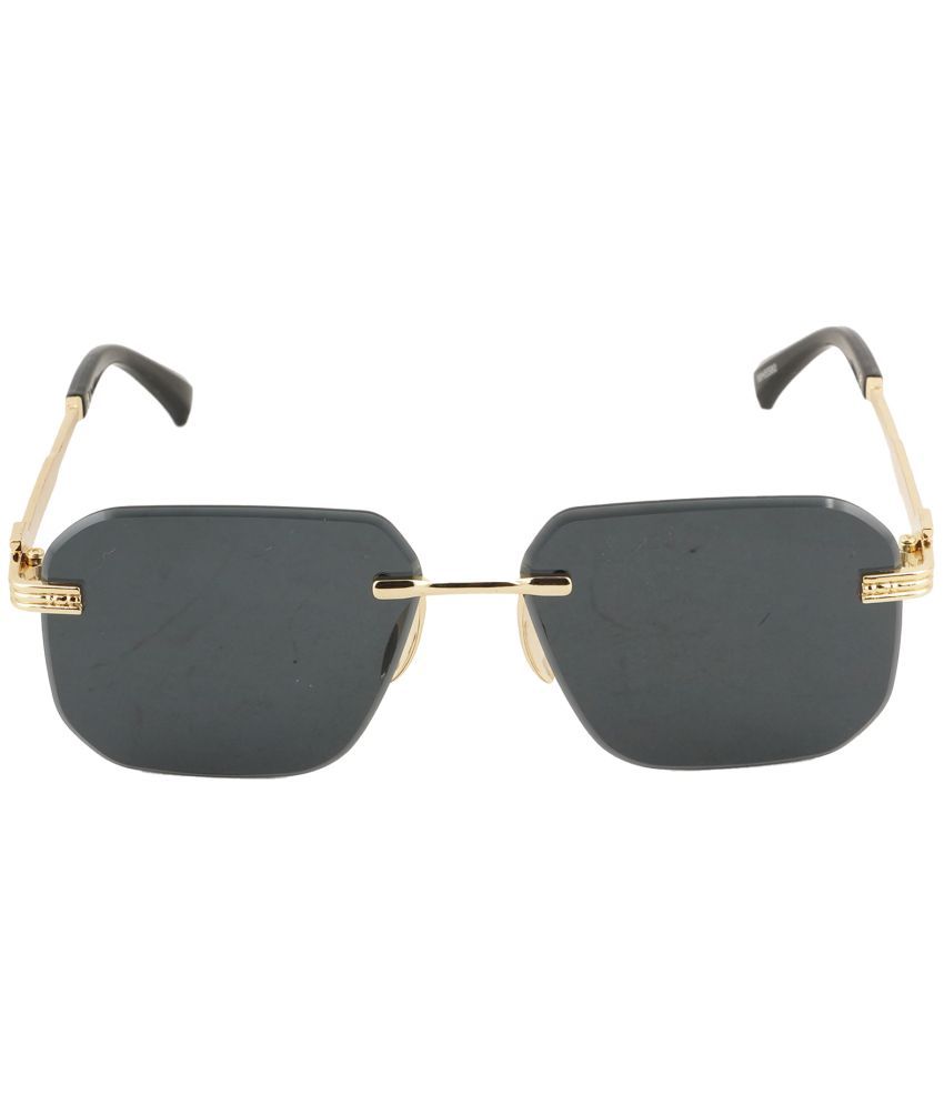     			Bayberry Gold Rectangular Sunglasses ( Pack of 1 )