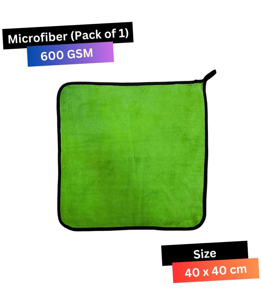     			Chic Wool Green 600 GSM Microfiber Cloth For Automobile ( Pack of 1 )