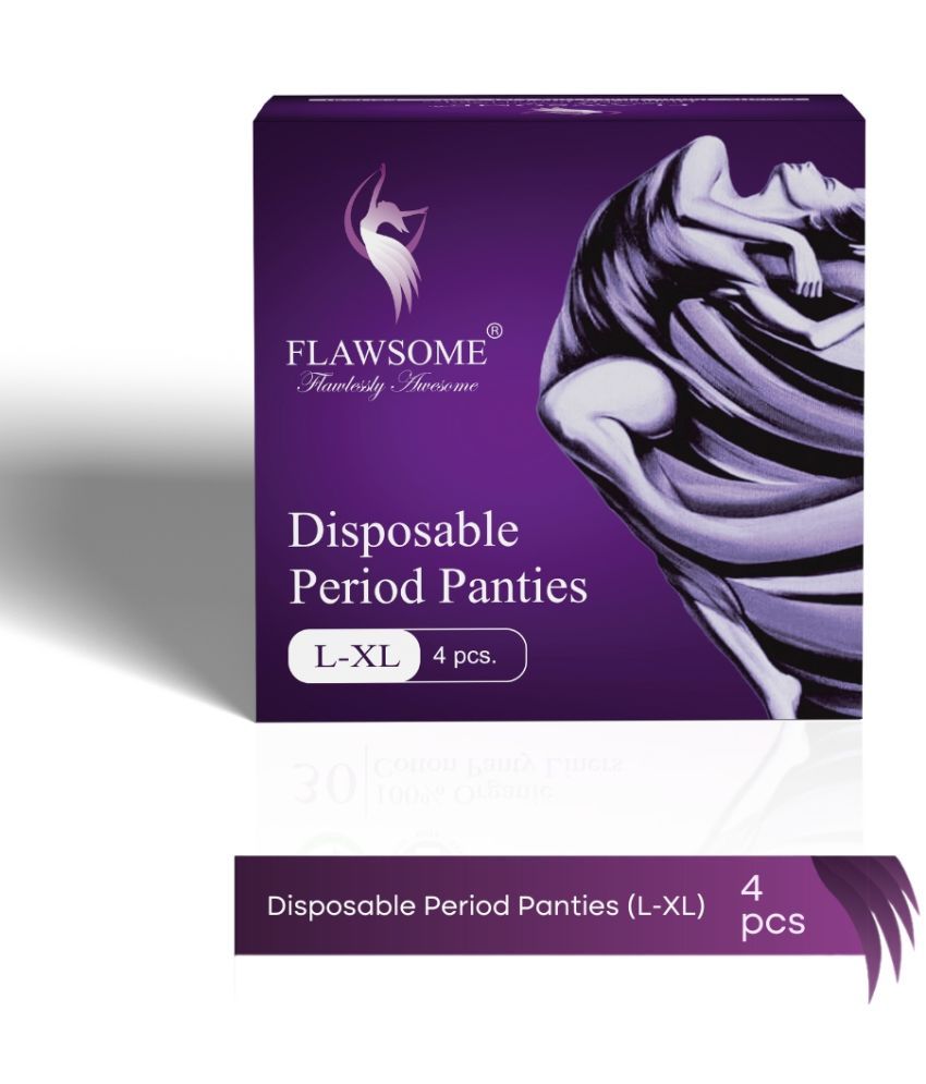     			Flawsome Period Pants, 360degree Protection, Leak-Proof, Comfortable, L (Pack of 4)