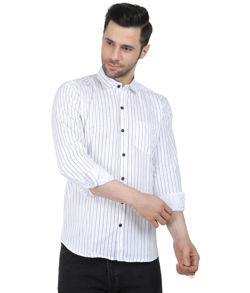     			Fatty Mouse Cotton Blend Slim Fit Full Sleeves Men's Formal Shirt - White ( Pack of 1 )