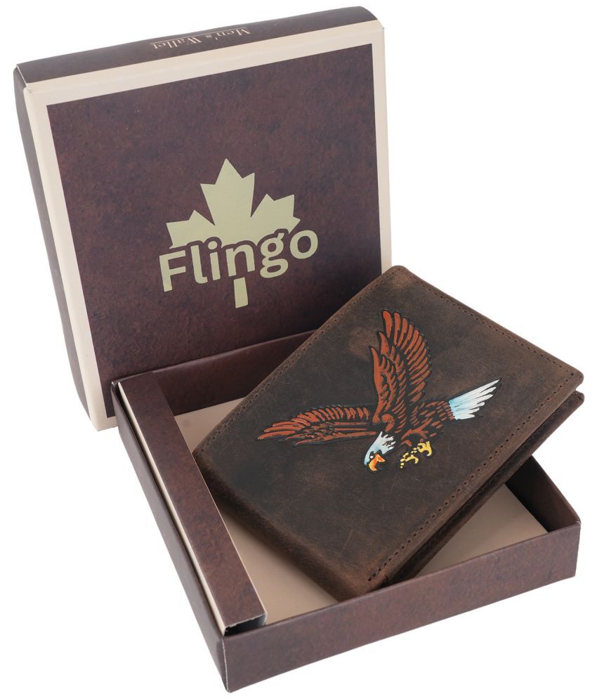     			Flingo Leather Solid Men's Regular Wallet With 5 Slots For Card ( Brown , Pack of 1 )