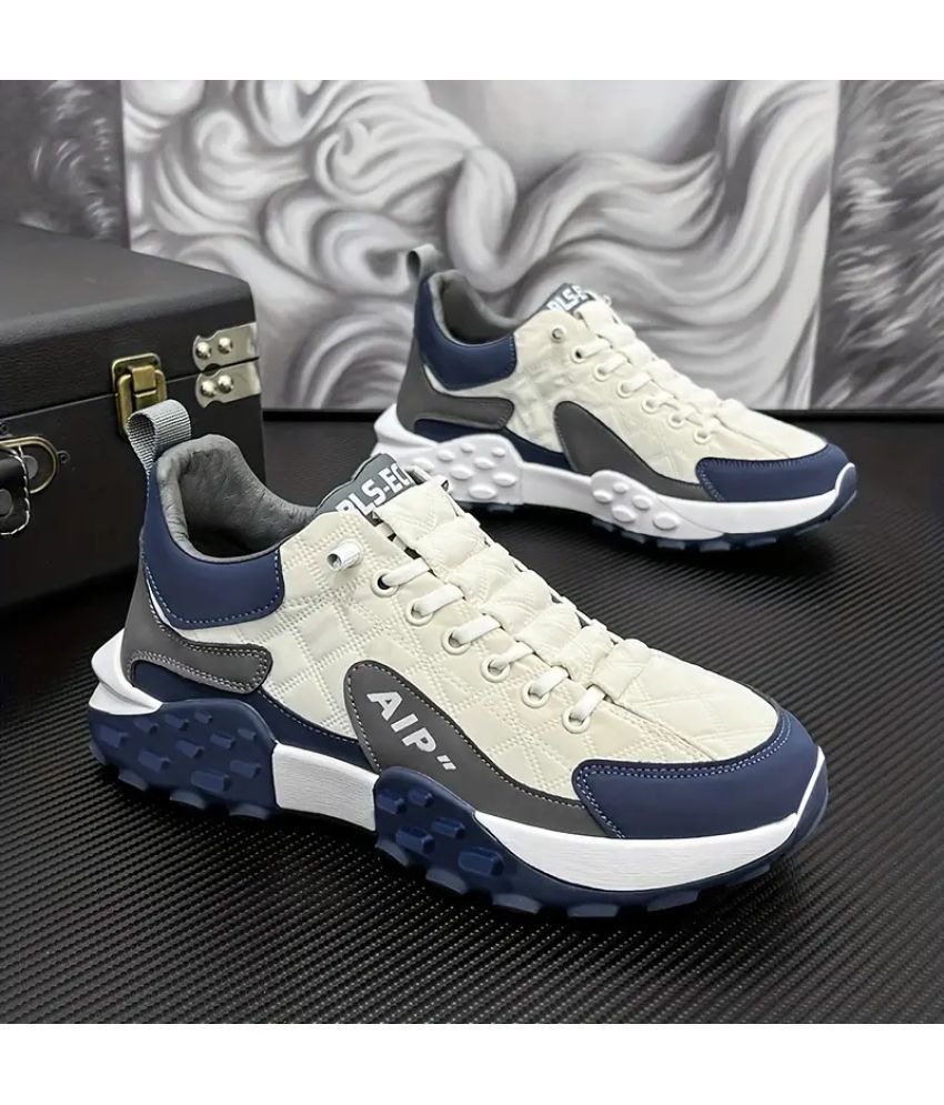     			HASTEN White Running Casual Sneakers White Men's Lifestyle Shoes