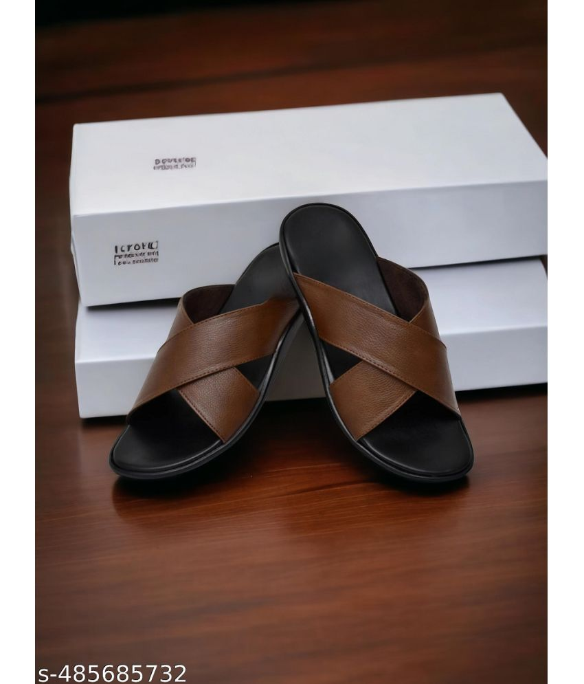     			INFINITRENZ - Brown Men's Sandals