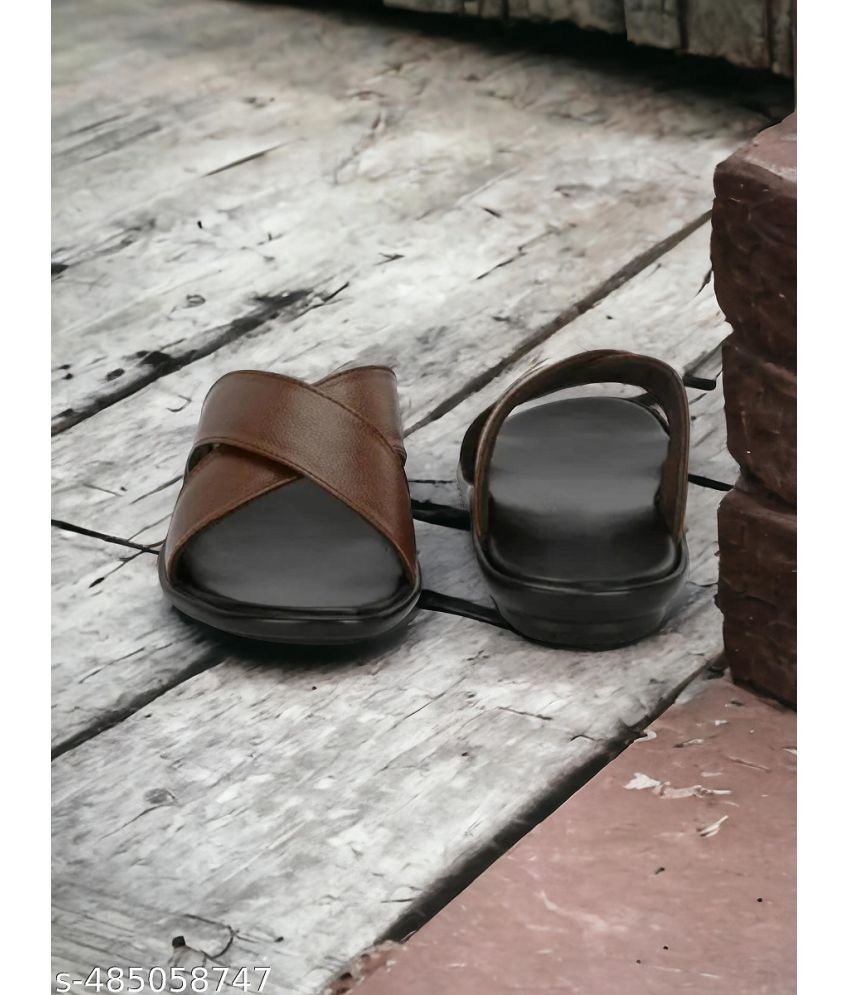     			INFINITRENZ - Brown Men's Sandals