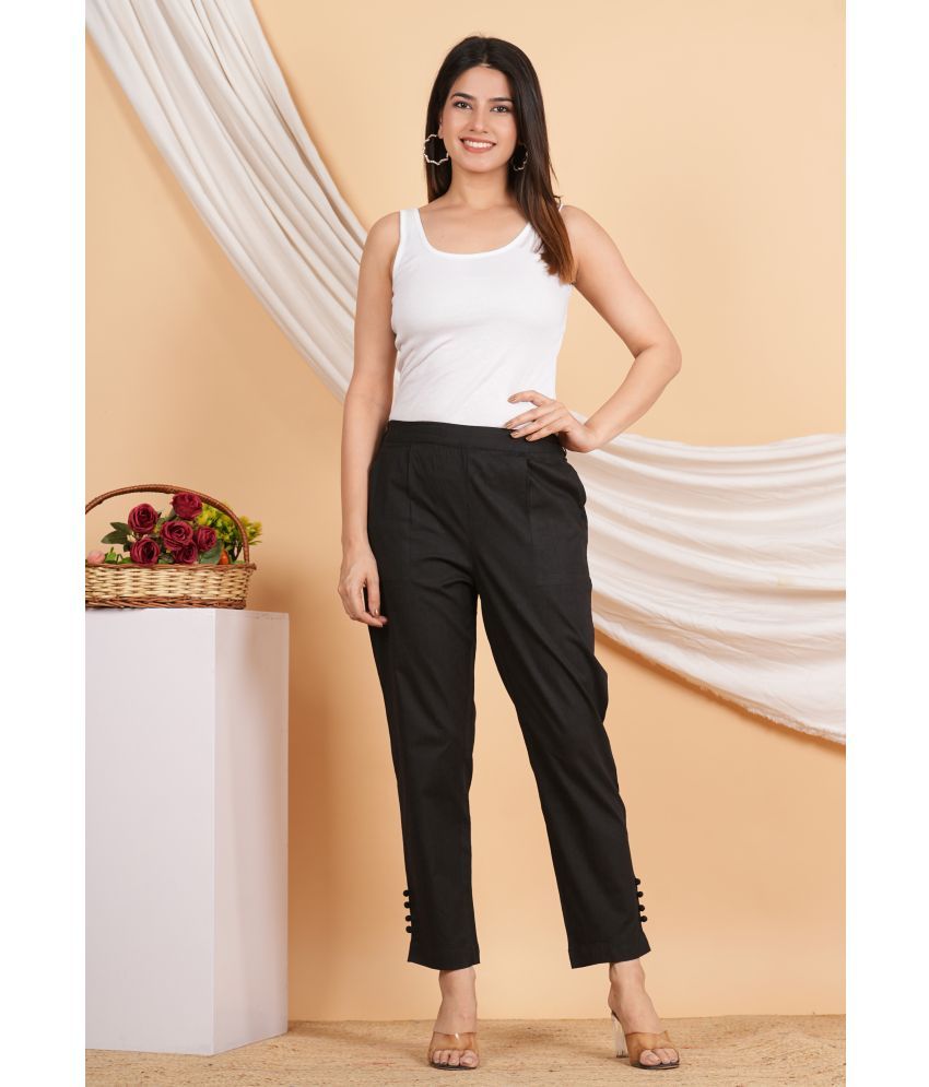     			Yash Gallery Pack of 1 Lycra Regular Women's Formal Pants ( Black )