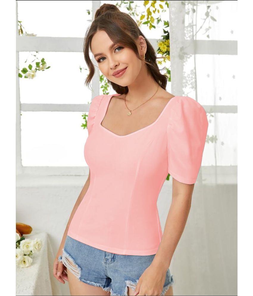     			Dream Beauty Fashion Peach Polyester Women's Regular Top ( Pack of 1 )