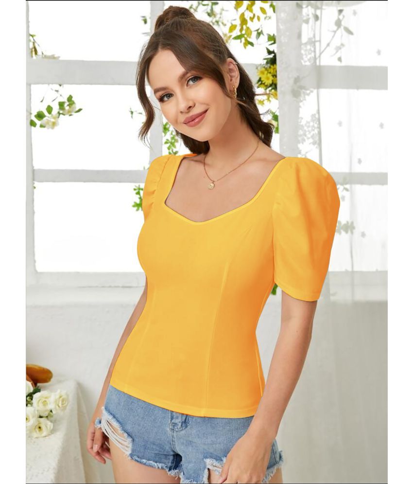     			Dream Beauty Fashion Yellow Polyester Women's Regular Top ( Pack of 1 )