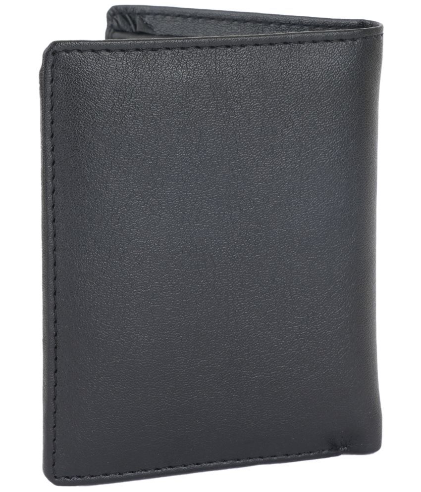     			Flingo Leather Solid Men's Regular Wallet With 5 Slots For Card ( Black , Pack of 1 )