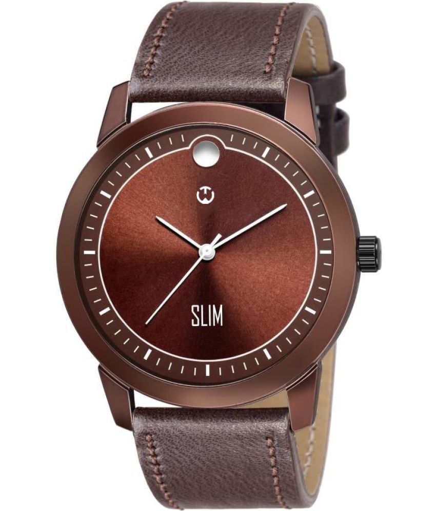     			Wizard Times Maroon Leather Analog Men's Watch