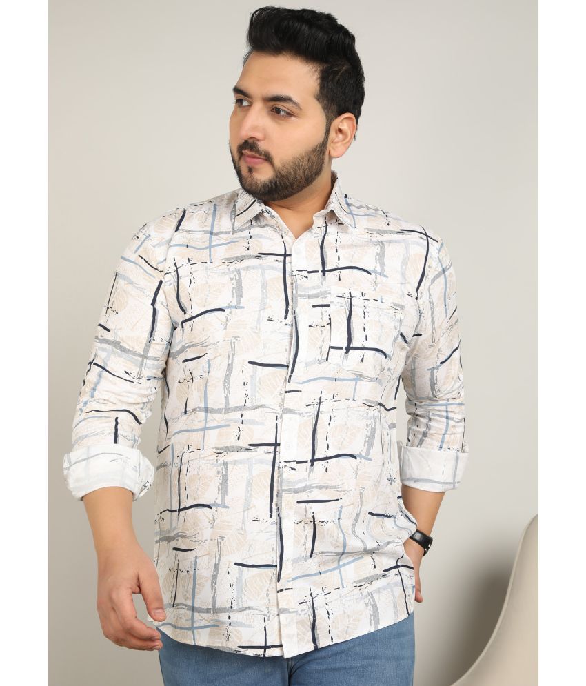     			adwynpeter 100% Cotton Regular Fit Printed Full Sleeves Men's Casual Shirt - Off White ( Pack of 1 )