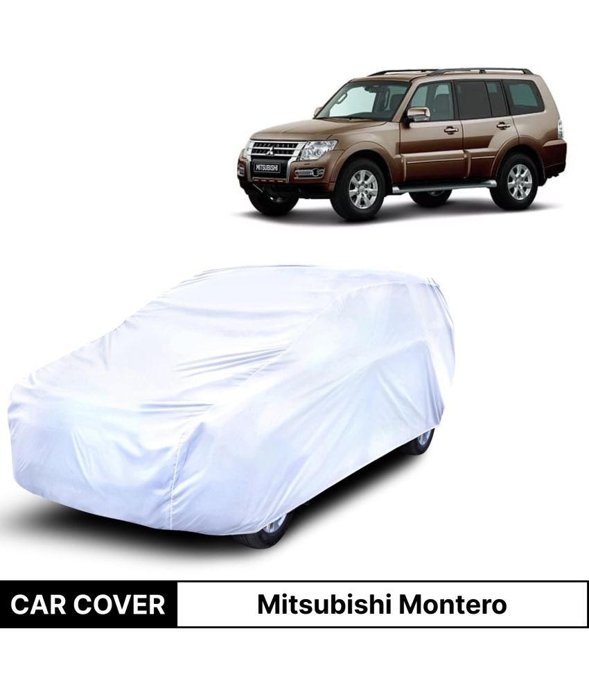     			AKSMIT Car Body Cover for Mitsubishi All Car Models Without Mirror Pocket ( Pack of 1 ) , Silver