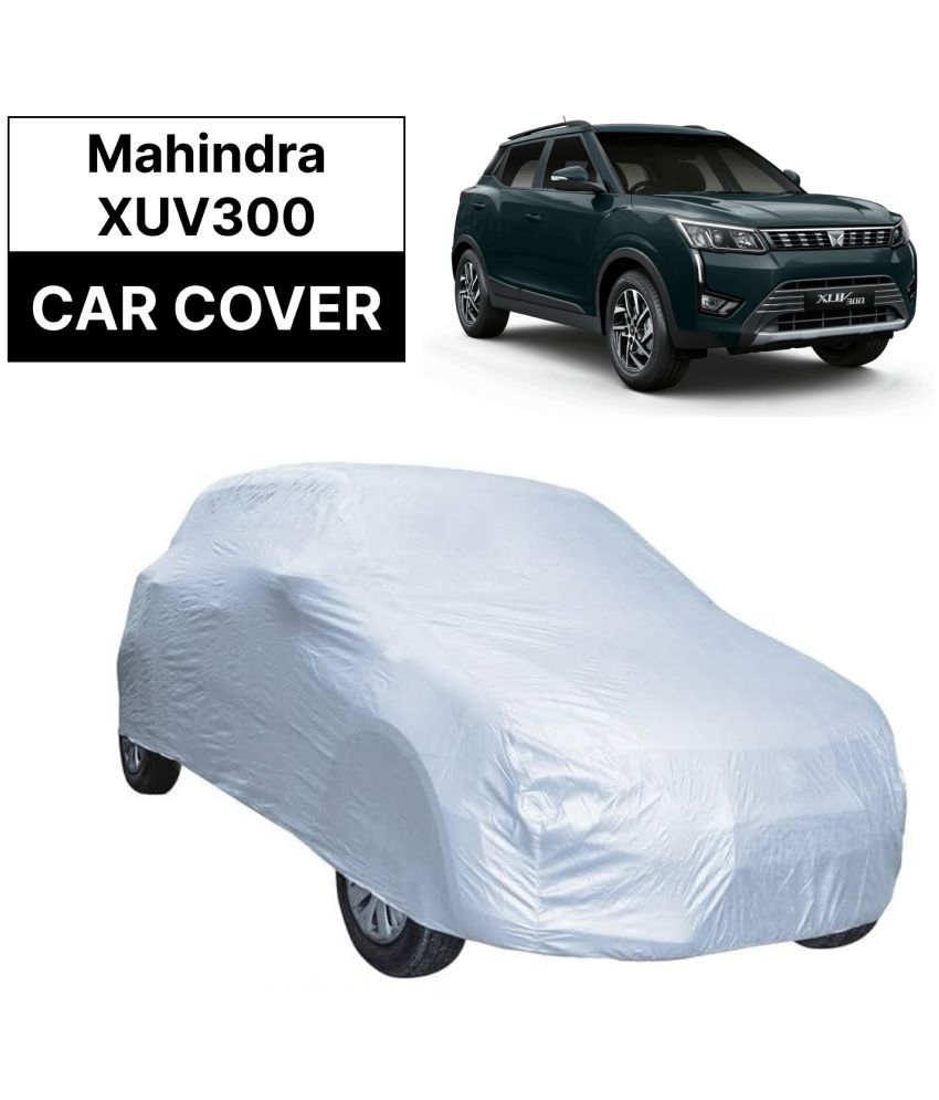     			AKSMIT Car Body Cover for Mahindra All Car Models Without Mirror Pocket ( Pack of 1 ) , Silver