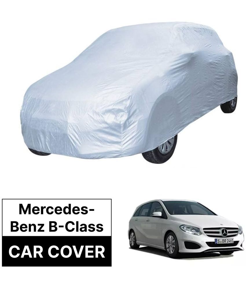     			AKSMIT Car Body Cover for Mercedes-Benz All Car Models Without Mirror Pocket ( Pack of 1 ) , Silver