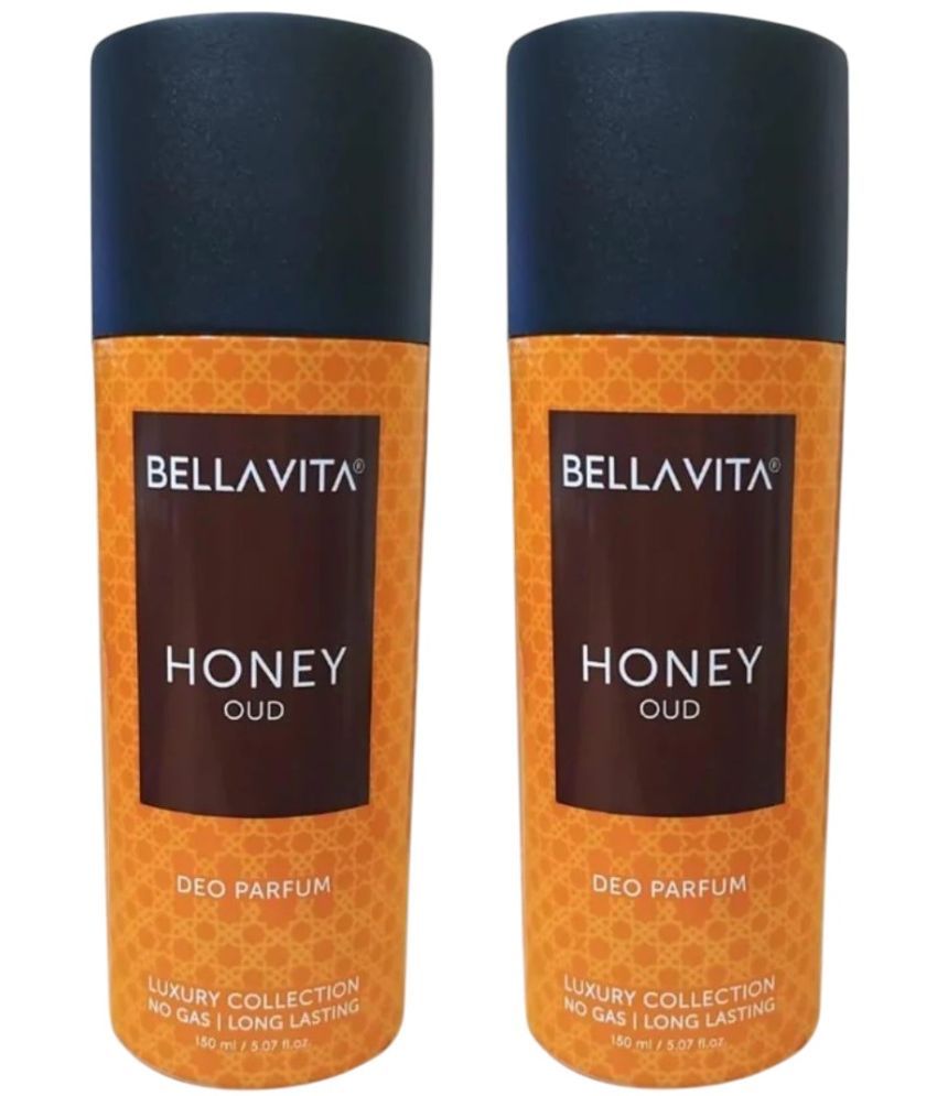     			Bella Vita Bella Vita Honey Oud Deo 150ml Each Deodorant Spray for Unisex 300 ml ( Pack of 2 )