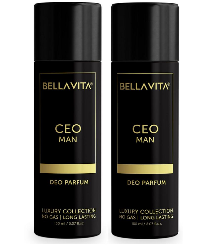     			Bella Vita Ceo Man Deodorant,150ml Each pack of 2 Deodorant Spray for Unisex 300 ml ( Pack of 2 )