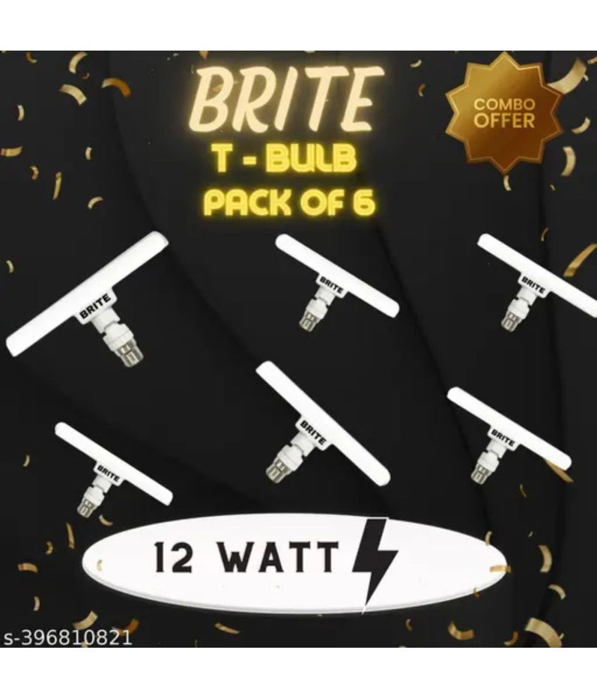     			Brite 12W Cool Day Light T-Bulb ( Pack of 6 )