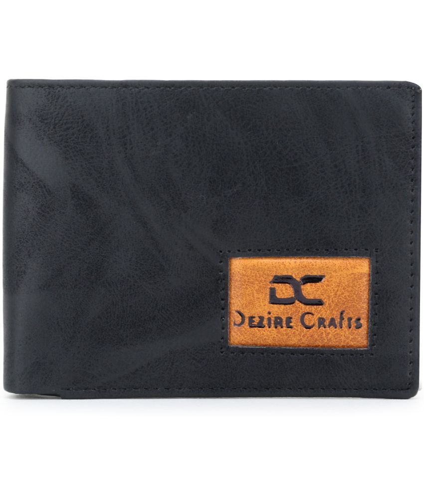     			Dezire Crafts PU Embellished Men's Regular Wallet With 7 Slots For Card ( Black , Pack of 1 )