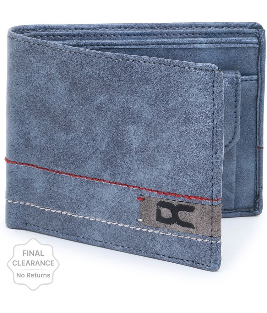     			Dezire Crafts PU Self Design Men's Regular Wallet With 5 Slots For Card ( Blue , Pack of 1 )