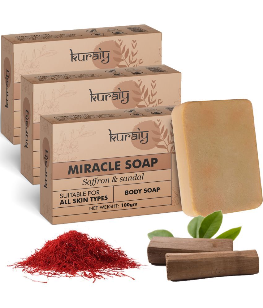     			KURAIY Skin Whitening Soap for All Skin Type ( Pack of 3 )