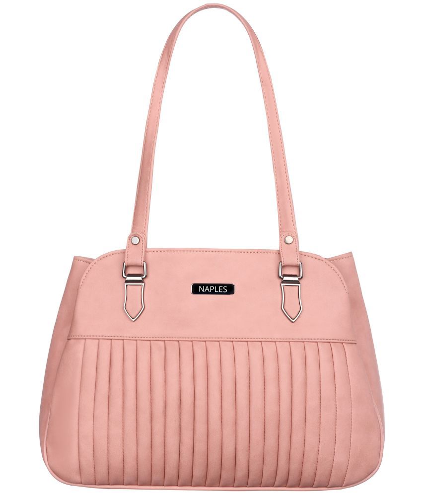     			Naples Shoulder Bag PU Set of 1 ( Pink )