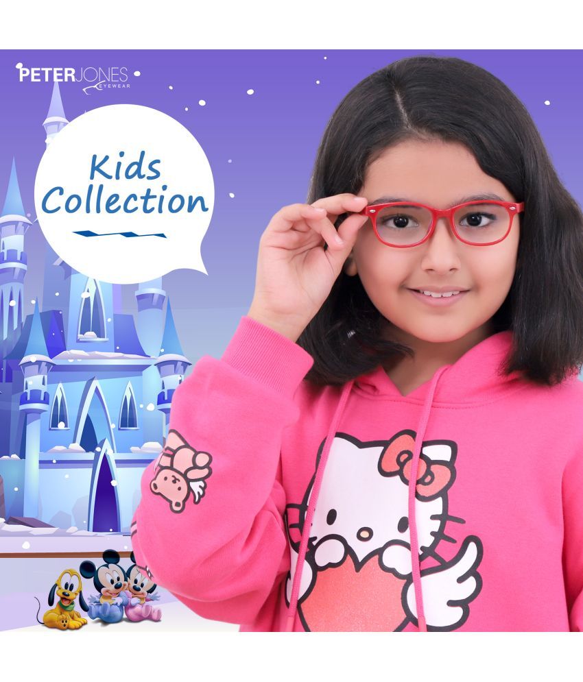     			Peter Jones Kids Unisex Optical Frame with Zero Power Anti Glare Lenses