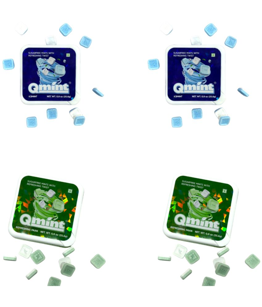     			Qmint IceMint & Refreshing Paan Mint 0.2 gm Pack of 4