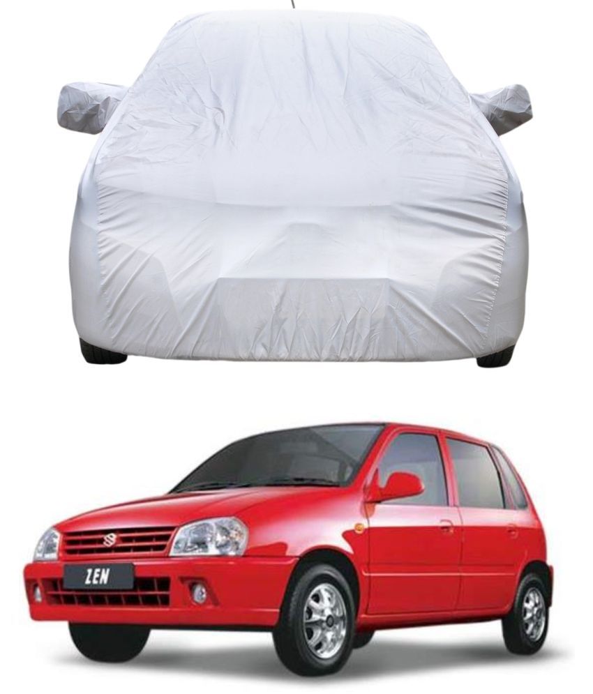     			AutoRetail Car Body Cover for Maruti Suzuki Zen [2003-2006] With Mirror Pocket ( Pack of 1 ) , Silver