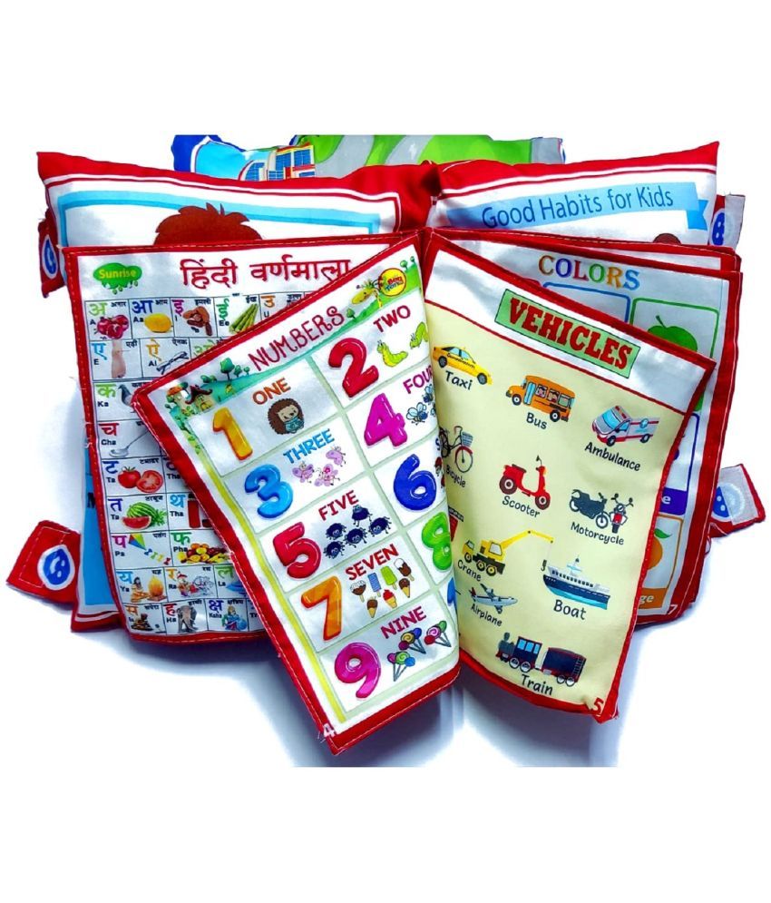     			Baby Digital Printed Cotton Educational Alphabet Learning Soft Pillow Cushion Book. Toys for Kids Girls and Boys Toddler