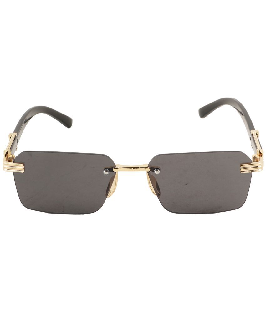     			Bayberry Gold Rectangular Sunglasses ( Pack of 1 )