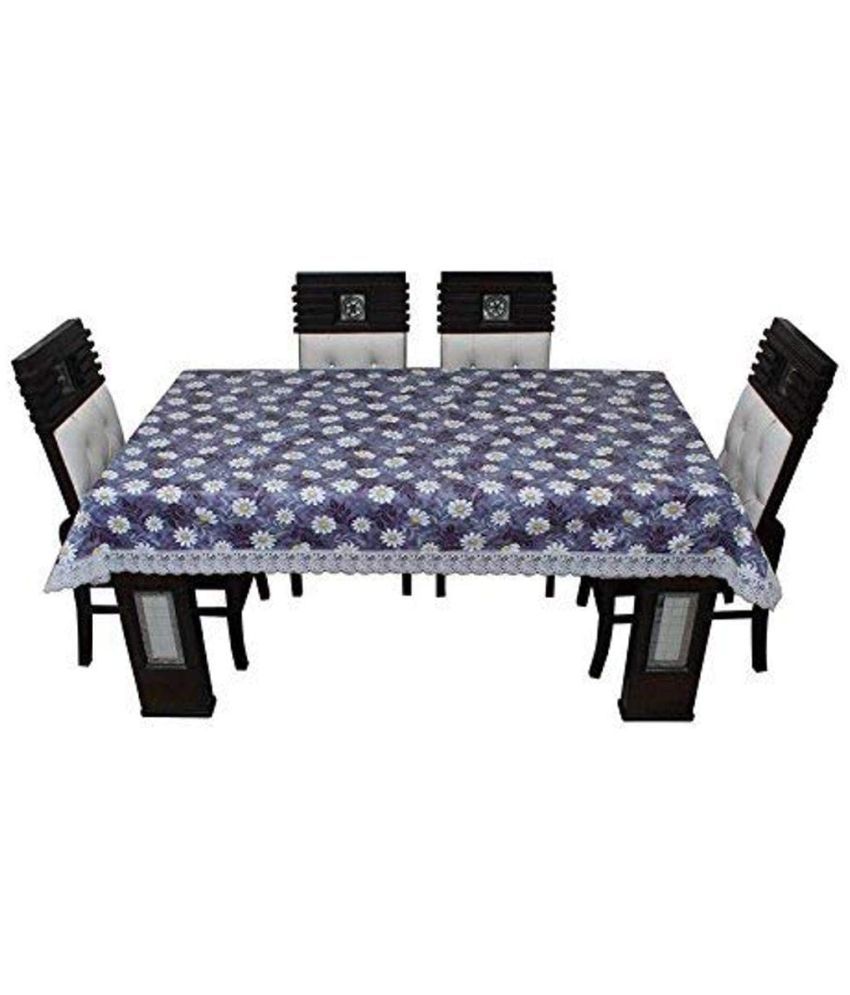     			CreadCraft Printed PVC 4 Seater Rectangle Table Cover ( 105 x 102 ) cm Pack of 1 Multicolor