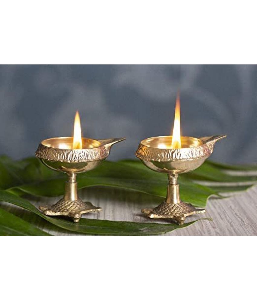     			FASHION BIZZ Brass Table Diya - Pack of 2