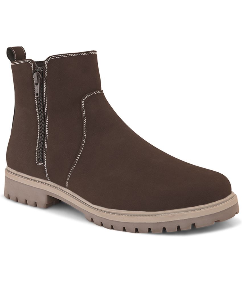     			Fentacia Brown Men's Casual Boots