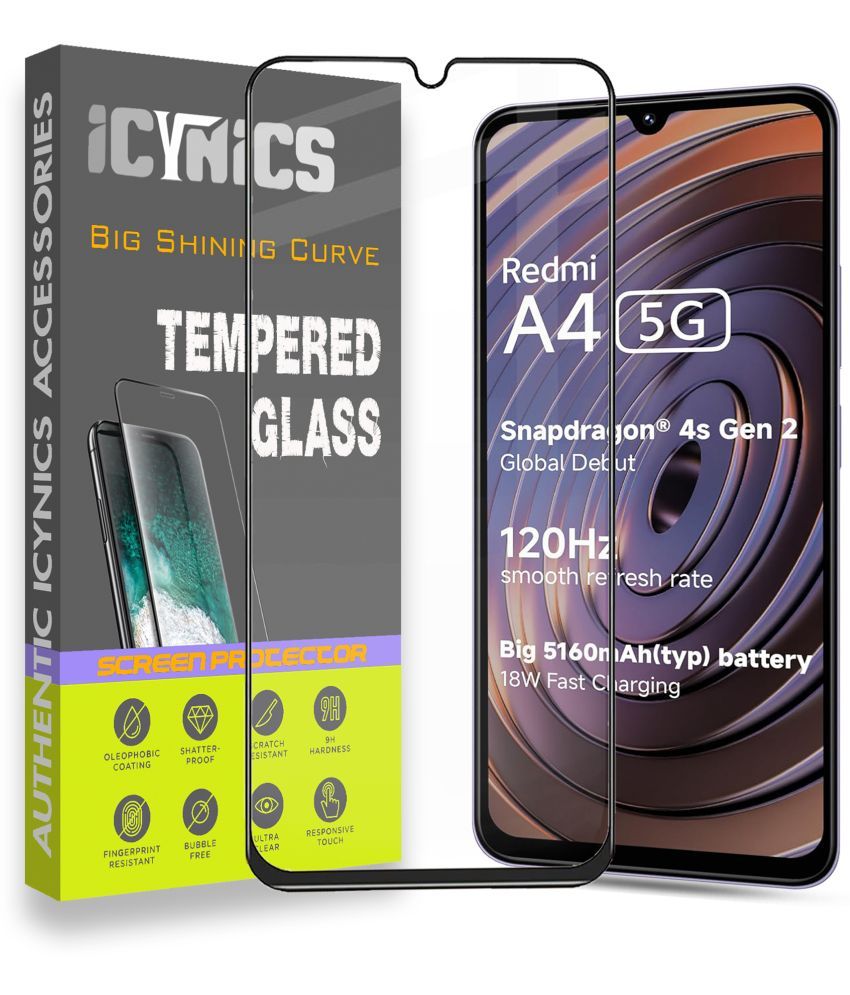     			Icynics Tempered Glass Compatible For Redmi A4 5G ( Pack of 1 )