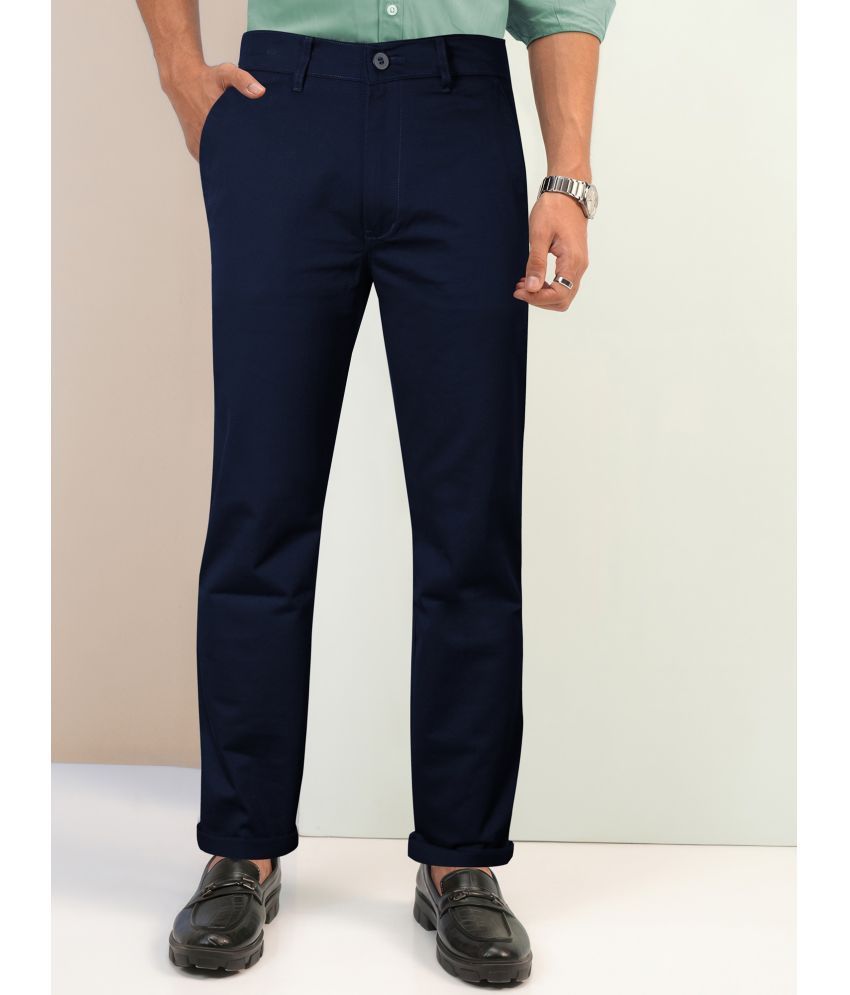     			JB JUST BLACK Regular Flat Men's Chinos - Navy Blue ( Pack of 1 )