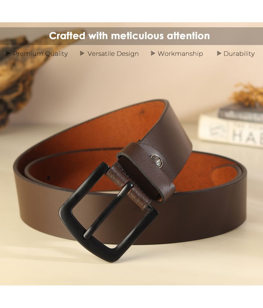     			Loopa - Brown 100% Leather Men's Formal Belt ( Pack of 1 )